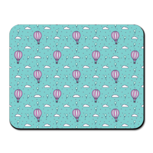 Коврик для мыши с принтом Hot Air Balloon in the Clouds