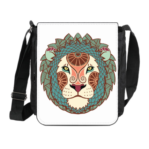 Сумка на плечо (мини-планшет) с принтом Лев