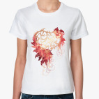 Классическая женская футболка  Завитушки