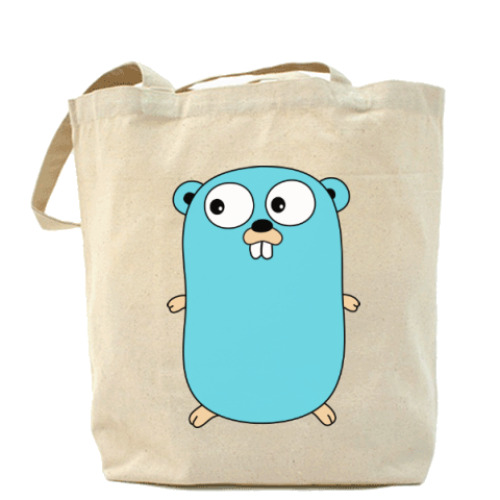 Сумка шоппер с принтом Golang