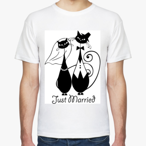 Футболка с принтом Just Married