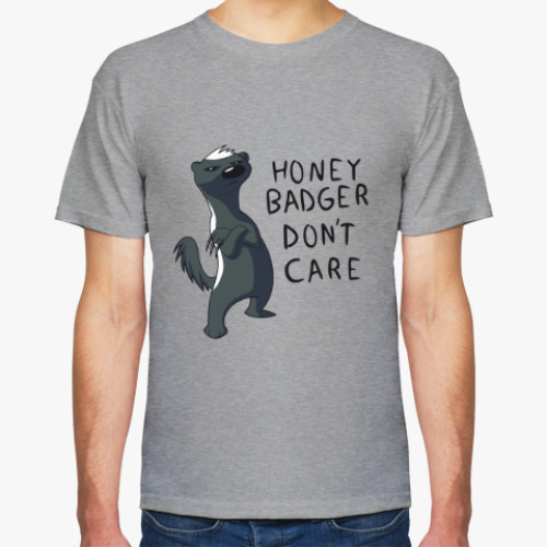 Футболка с принтом Медоеду похер