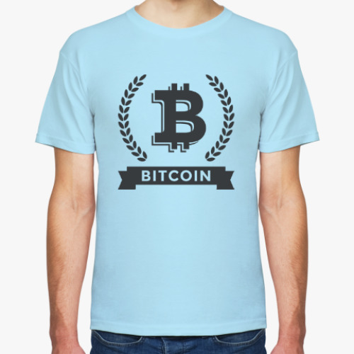 Футболка с принтом Bitcoin - Биткоин