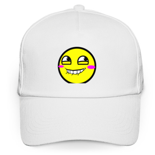 Кепка бейсболка с принтом смайл