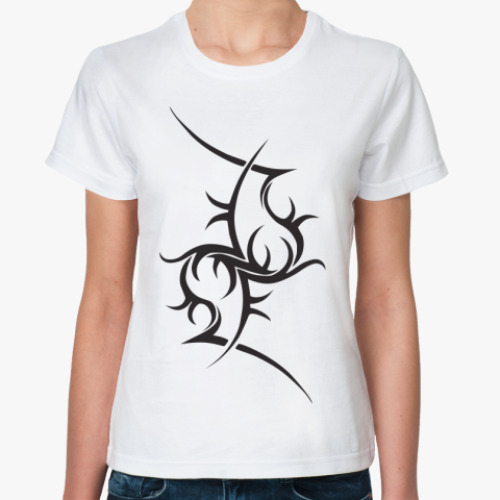 Классическая футболка с принтом татуировка