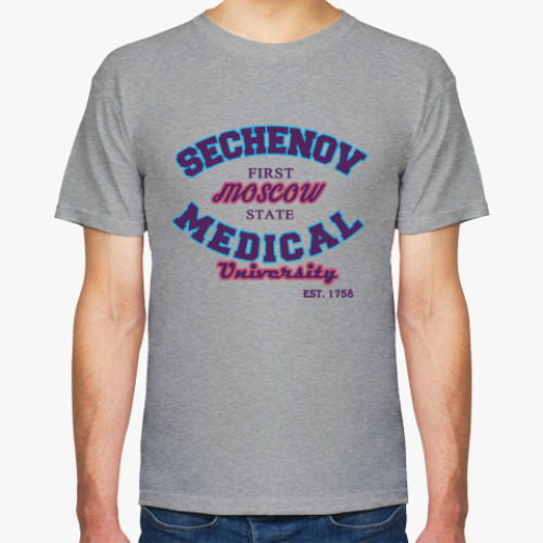 Футболка с принтом Первый мед Сеченова