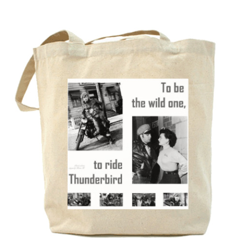 Сумка шоппер с принтом 'The wild one'