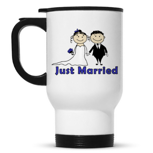 Кружка-термос с принтом Just married