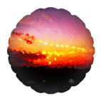 Подушка 35x35 см с цветной обратной стороной Кристальный закат