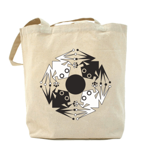 Сумка шоппер с принтом Лягушки