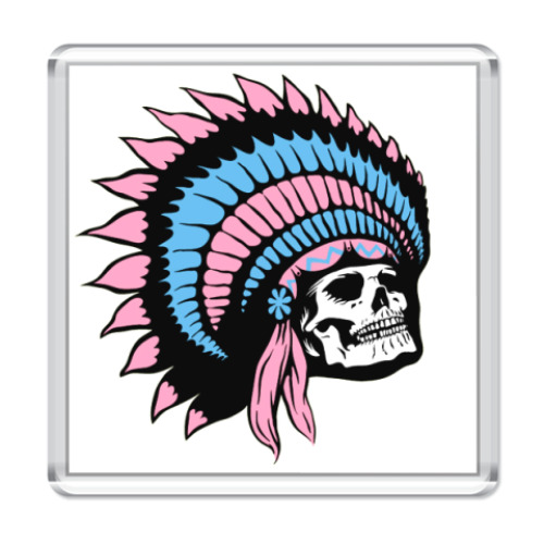 Магнит с принтом Ind Skull