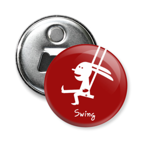 Магнит-открывашка с принтом Качели