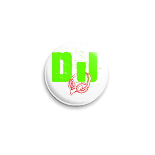 Значок 25мм с принтом DJ