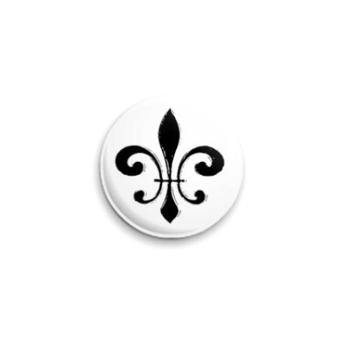 Значок 25мм с принтом  Fleur de lis