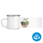 Кружка металлическая белая (круговая запечатка)