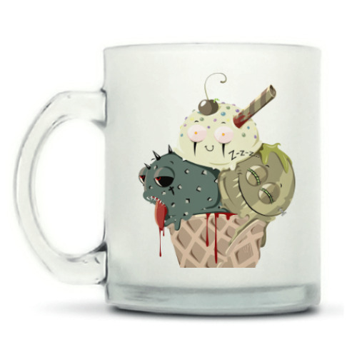 Кружка матовая с принтом Рожок Морожок Halloween edition