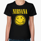 Классическая женская футболка Nirvana