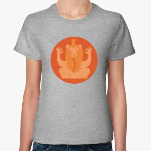 Женская футболка с принтом Animal Zen: L is for Lion