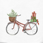 Красный рождественский велосипед