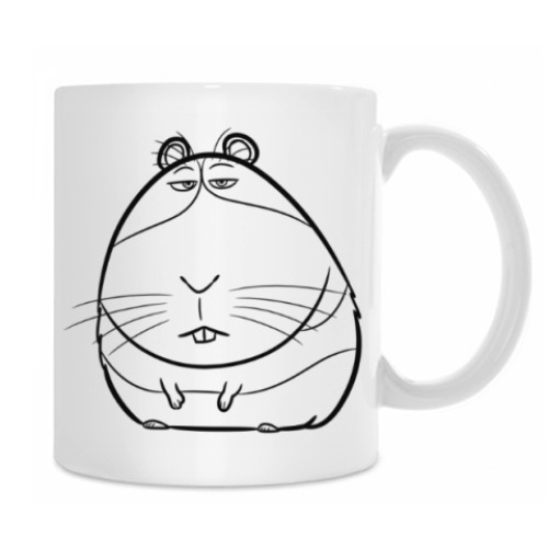 Кружка с принтом Усталый хомяг