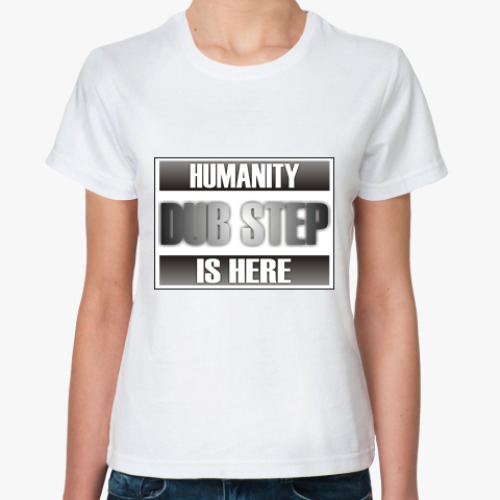 Классическая футболка с принтом dubstep