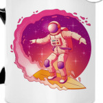 Космонавт серфер на волне