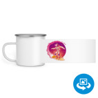 Кружка металлическая белая (круговая запечатка)