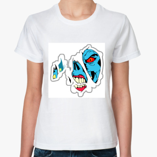 Классическая футболка с принтом  'Зомби'