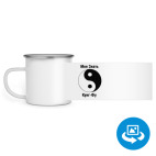 Кружка металлическая белая (круговая запечатка)