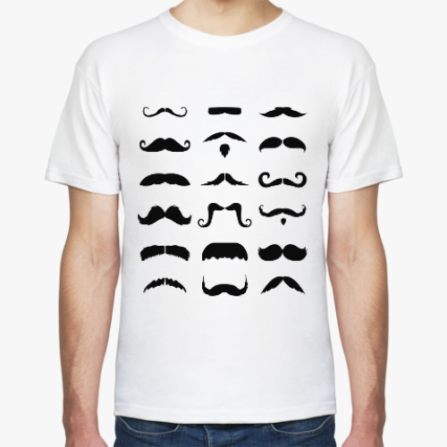 Футболка с принтом Усы