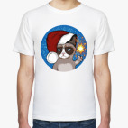 Новогодний грустный кот