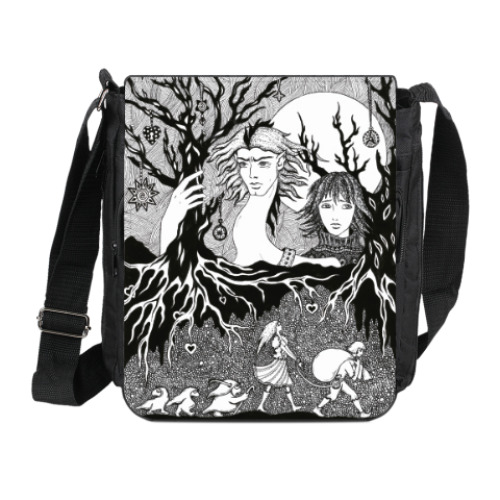 Сумка на плечо (мини-планшет) с принтом Дракон и Ко