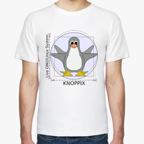 Футболка с принтом Knoppix