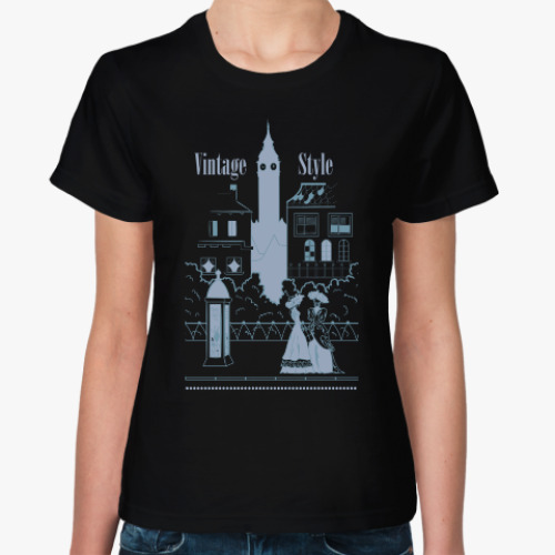 Женская футболка с принтом Ретро Лондон