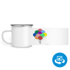 Кружка металлическая белая (круговая запечатка)