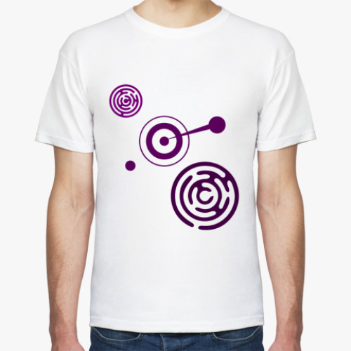 Футболка с принтом Круги УФО