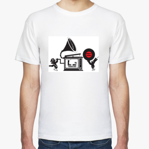 Футболка с принтом граммофон