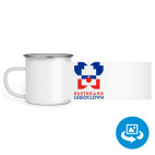 Кружка металлическая белая (круговая запечатка)