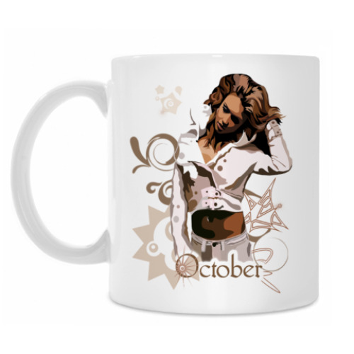 Кружка с принтом October