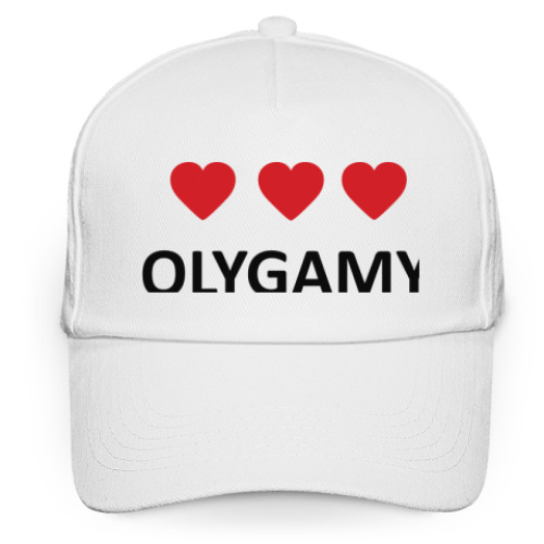Кепка бейсболка с принтом I love polygamy