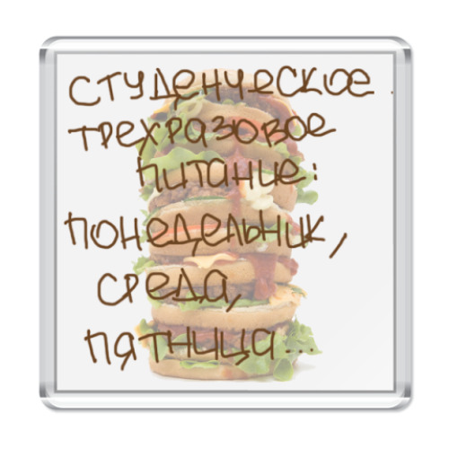 Магнит с принтом  Питание