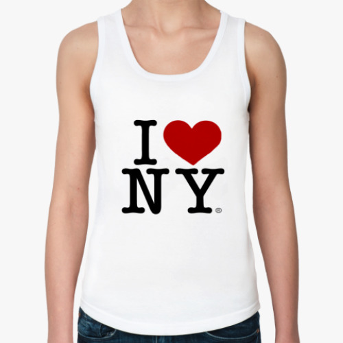 Женская майка с принтом I love NY