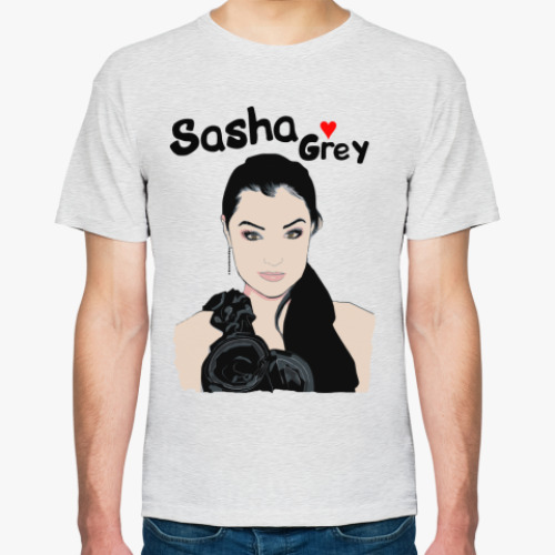 Футболка с принтом sasha grey