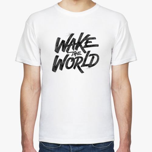 Футболка с принтом Помни мир - The Wake world