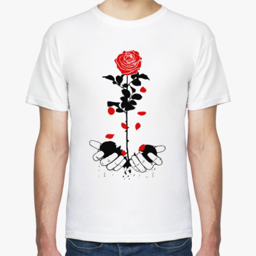 Футболка с принтом heart rose