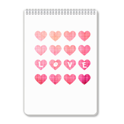 Блокнот с принтом Любовь