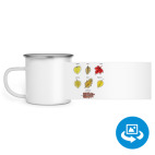 Кружка металлическая белая (круговая запечатка)