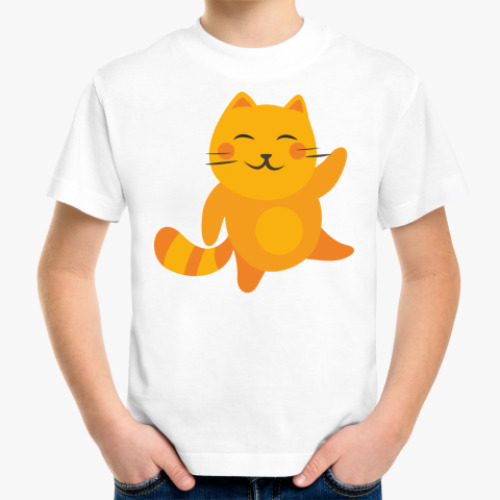 Детская футболка с принтом ORANGE CATS