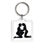 Брелок 3.9 x 3.9 см пара силуэт