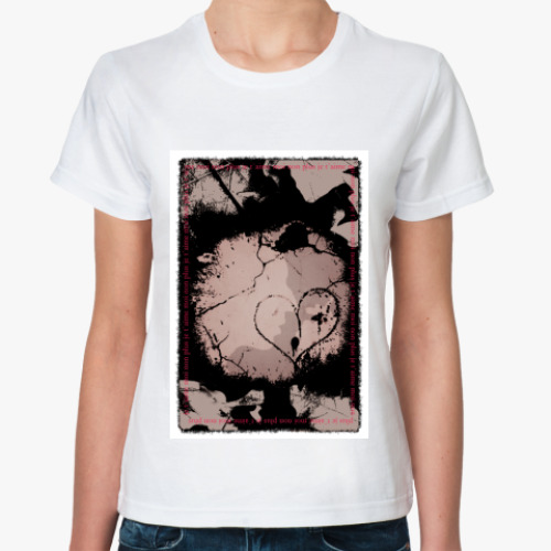 Классическая футболка с принтом Je T`Aime Moi Plus